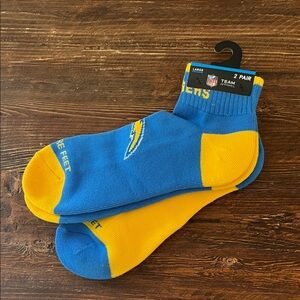 NFL Blue and Yellow Chargers Athletic Socks